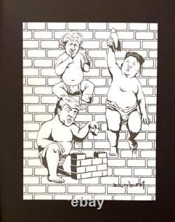 Banksy + Impression signée de Donald Trump et Kim Jong Un + Nouveau cadre + Achetez-le maintenant