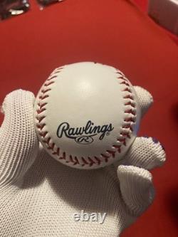 Baseball professionnel Rawlings (OLB3) signé à la main par Donald Trump