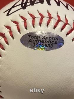 Baseball professionnel Rawlings (OLB3) signé à la main par Donald Trump