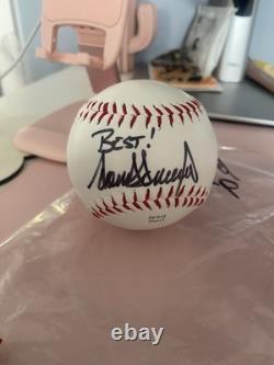 Baseball signé à la main de DONALD TRUMP, Président américain, Autographe avec certificat d'authenticité