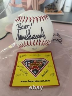 Baseball signé à la main de DONALD TRUMP, Président américain, Autographe avec certificat d'authenticité