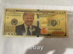 Billet de banque Donald Trump Autographe de Charlie Kirk