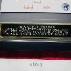 CARTE DE VŒUX AUTHENTIQUE DE DONALD TRUMP SIGNATURE EN OR ÉDITION