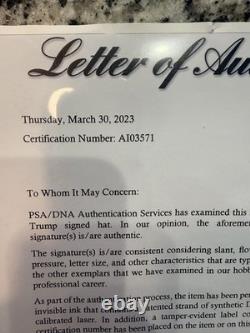 CASQUETTE MAGA SIGNÉE PAR LE PRÉSIDENT DONALD TRUMP avec certificat PSA