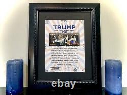 COA Donald Trump Autographed Signed Bill MAGA Afficher 45 Président Chapeau Argent