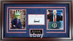 Cadre personnalisé autographié Donald Trump Affichage photo présidentielle 45e JSA LOA