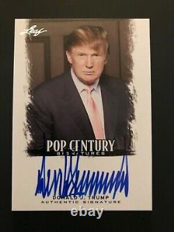 Carte Autographe Donald Trump Leaf Pop Century 2012