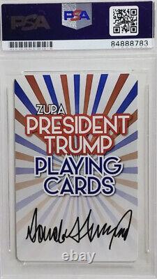 Carte à jouer de trèfle 2 signée en double par Donald Trump / Doyle Brunson avec autographe PSA
