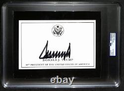 Carte de livre signée/autographiée par Donald Trump 8,5x5,5 PSA/DNA 190744