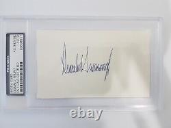 Carte index ultra rare signée entièrement par Donald Trump