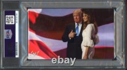 Carte personnalisée 3x5 signée par Melania Trump PSA DNA Slab Auto de la femme de Donald C4476