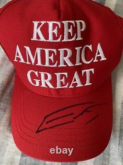 Casquette Keep America Great signée par Eric Trump, autographiée, 2020 Cali-Fame, certificat d'authenticité JSA