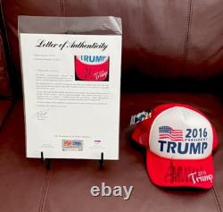 Casquette MAGA de 2016 signée par le président Donald Trump avec certificat d'authenticité PSA