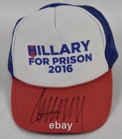 Casquette MAGA signée par Donald Trump, authentique avec autographe, LOA/COA, Hillary en prison 2016