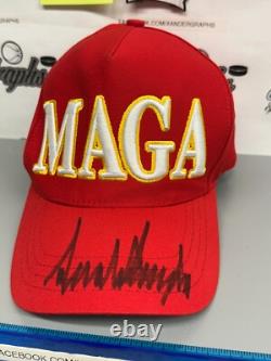 Casquette rouge MAGA signée par le président Donald Trump - certificat d'authenticité Beckett COA LOA