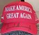 Casquette Rouge Signée "make America Great Again" Authentique Du Président Donald Trump