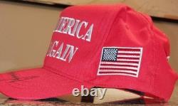 Casquette rouge signée 'Make America Great Again' authentique du Président Donald Trump