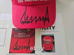 Casquette signée par le Président Donald Trump 2024 Auto Jsa, Beckett Loa