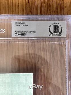Certificat De Naissance De Barack Obama Signé Par Donald Trump, Beckett Certifié, Rare
