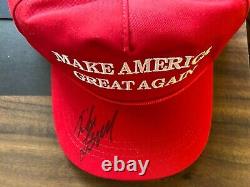Chapeau MAGA signé par Trump Mike Lindell Autographié Officiel Original Rare Article CHER