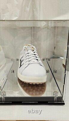 Chaussure de golf blanche AdiPure/Adidas signée par Donald Trump avec boîtier (1) PSA COA