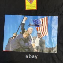 Chemise signée par Donald Trump avec certificat d'authenticité Président Trump MAGA 45-47