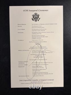 Conor McGregor SIGNÉ Programme des 60èmes Cérémonies Inaugurales DONALD TRUMP Super Rare