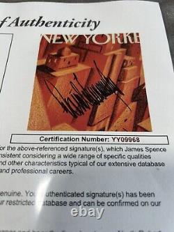 Couverture du magazine New Yorker signée et autographiée par le Président Donald Trump avec certificat d'authenticité JSA COA