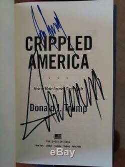 Crippled America First Edition Originale Edition Signée Par Donald Trump Et Melania Trump