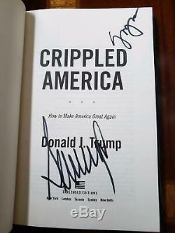 Crippled America First Edition Originale Edition Signée Par Donald Trump Et Mike Pence