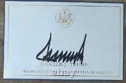 DONALD J TRUMP AUTOGRAPHIE SIGNÉE 2024 8.5x5.5 AUTOGRAPHIE JSA LOA