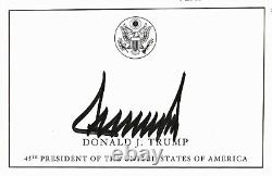 DONALD J TRUMP AUTOGRAPHIE SIGNÉE 2024 8.5x5.5 AUTOGRAPHIE JSA LOA