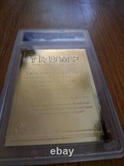 DONALD TRUMP 2024 Président Carte SIGNE EN OR 23K GEM-MINT