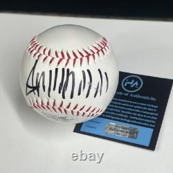 DONALD TRUMP A SIGNÉ Balle de Baseball Président avec Étui Signature MAGA Auto COA HOLO