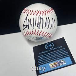 DONALD TRUMP A SIGNÉ Balle de Baseball Président avec Étui Signature MAGA Auto COA HOLO