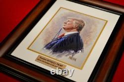 DONALD TRUMP Autographe de Président Signé, COA UACC RD#228 CADRE, CHAPEAU, COLLECTION