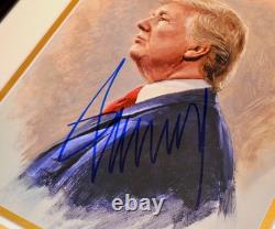 DONALD TRUMP Autographe de Président Signé, COA UACC RD#228 CADRE, CHAPEAU, COLLECTION
