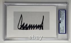 DONALD TRUMP Autographe signé coupé PSA slab certifié authentique auto Président