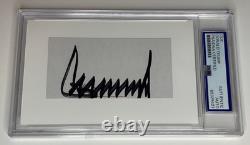 DONALD TRUMP Autographe signé coupé PSA slab certifié authentique auto Président