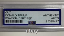 DONALD TRUMP Autographe signé coupé PSA slab certifié authentique auto Président
