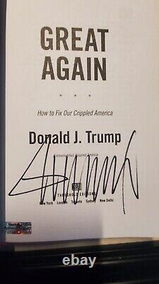 DONALD TRUMP Billet de jeu de 100 $ signé Autographié Réplique de Trump avec garantie à vie (COA)