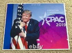 DONALD TRUMP, Photo 8.5x11 Signée Autographe, 45ème Président au CPAC 2019, GOP