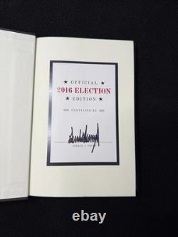 DONALD TRUMP SIGNÉ COUVERTURE RIGIDE The Art of the Deal Édition officielle de l’élection 2016