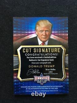 Décision 2016 Donald Trump Cut Signature Autographe (red Tie)