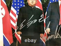 Dédicacée Président Donald Trump & Kim Jong-un 8x10 Double Photo Dédicacée