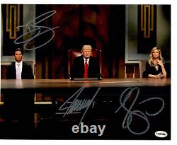 Donald Ivanka et Donald Jr Trump ont signé la photo 8 x 10 COA Hologram Seal 23G01062