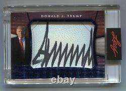 Donald J Trump 2020 Leaf Decision Blue Foil Cut Signature Signé Auto #2/5 Maga