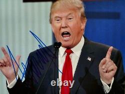 Donald J Trump 8x10 Photo Autographiée Signée Lettre d'Authenticité Authentique