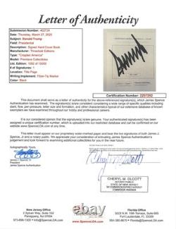 Donald J. Trump Livre Relié Signé Authentiquement 'America Handicapée' LE JSA #ZZ07292