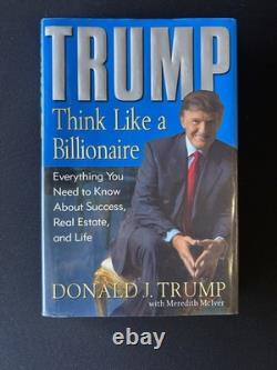 Donald J. Trump Livre signé Pensez comme un milliardaire 1ère éd. Signature authentique